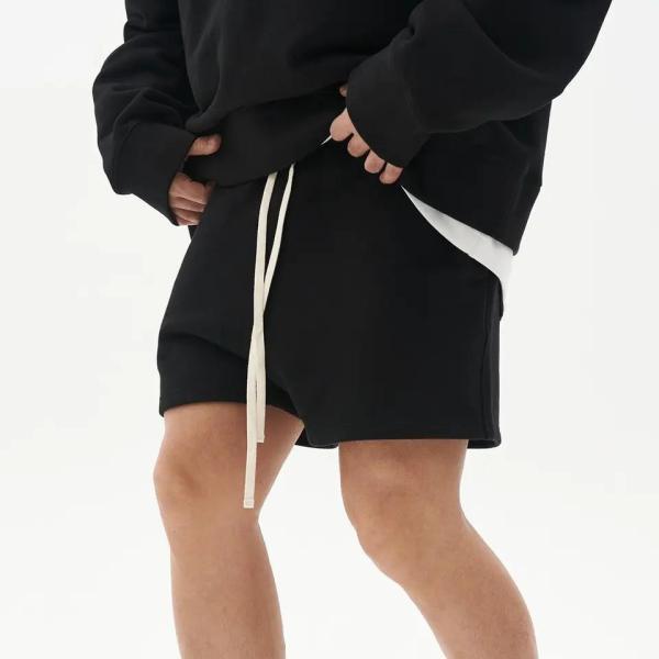 Summer Drawstring Shorts Men Custom Brand Street Swear Running Thick French