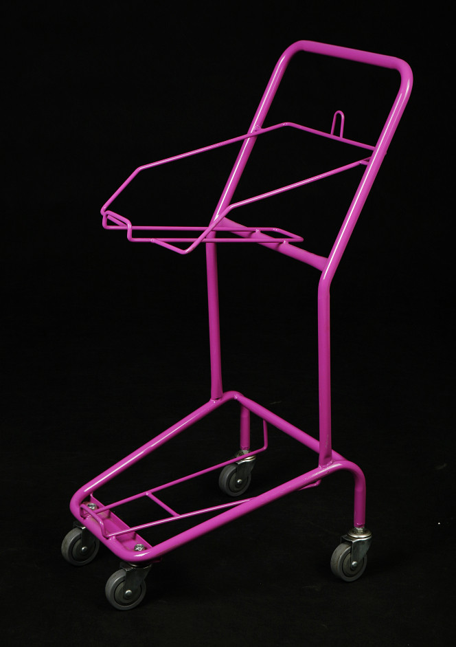 Personal Shopping Trolley Folding Luggage Cart 4 Swivel Flat Bearing 5" Castors