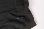 Black Towel Embroidered Mens Hoodie 320gram 65% Polyester 35% Cotton