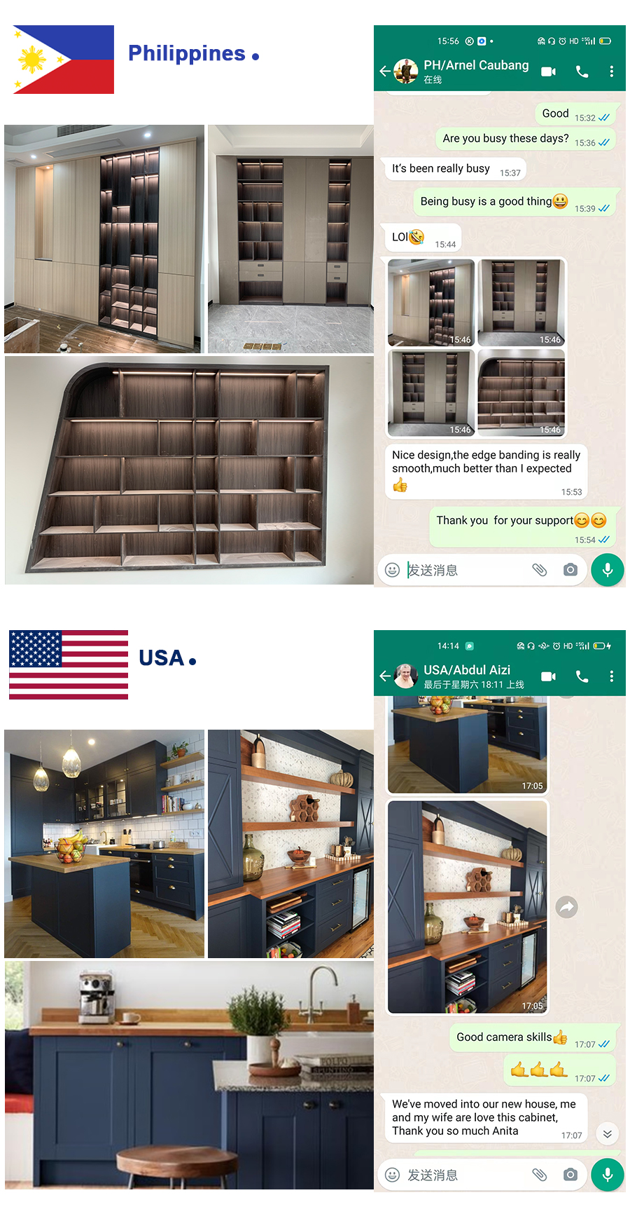 Mail Packing Wood Melamine Modern Furniture Kitchen Cabinet with E0 Grade Material