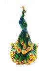 Shinny Gifts China Manufacturer Peacock Trinket Box Metal PeacockJewelry Box