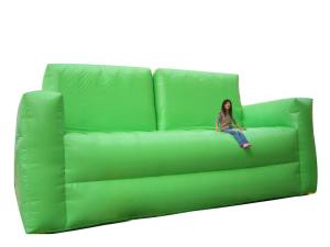 Quality Soft Green Inflatable Chair Sofa For Homes Use , Portable Inflatable Sofa Chair wholesale