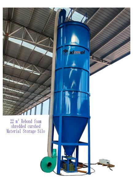22 M³ Rebond Foam Material Storage Tank Recycling PU Foam Shredded Crushed