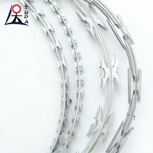 China Hot Dip Galvanized Straight Line Razor Barbed Wire Mesh Fence on sale