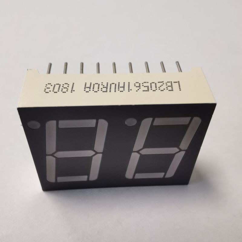 Common Cathode Ultra Bright Red 7 Segment LED Display 18 Pin 2 Digit 0.56inch