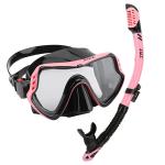 Tempered Glass Lens Diving Mask Junior Snorkel Set Silicone PC PVC