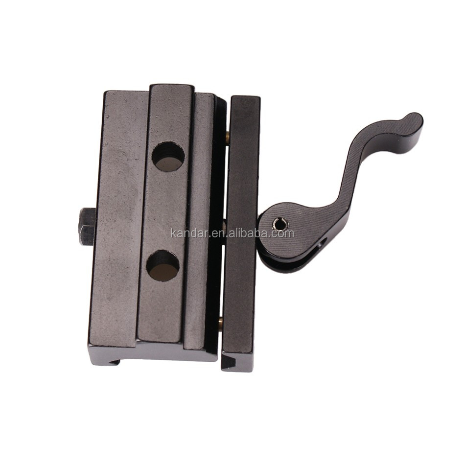 All-metal Riser Mount Adapter for 21mm to 11mm Clamp Bracket in Black Aluminium Alloy