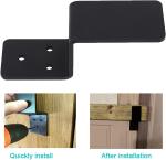 125*76mm Heavy Duty Steel Black Z Bracket Beam Support for Outdoors Wooden Frame