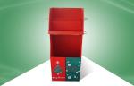 Red Free Standing Display Unit Cardboard Floor Display with Hooks for Christmas