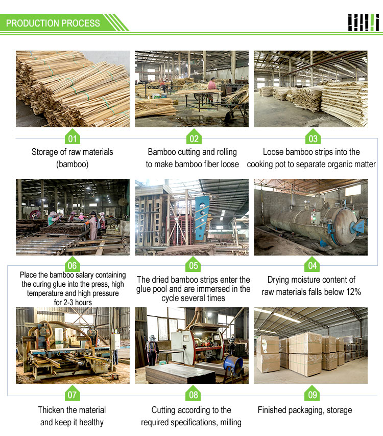 Co Extrusion Interlock Strand Woven Bamboo Flooring 18mm Thickness Long Life