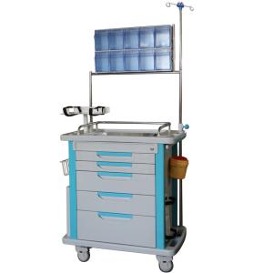 Quality Mobile Crash Anesthesia ABS Hospital Emergency Trolley wholesale