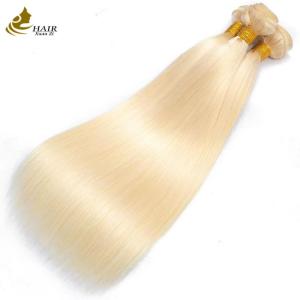 Quality 613 Blonde 100% Human Hair Virgin Extension Straight Bundles wholesale