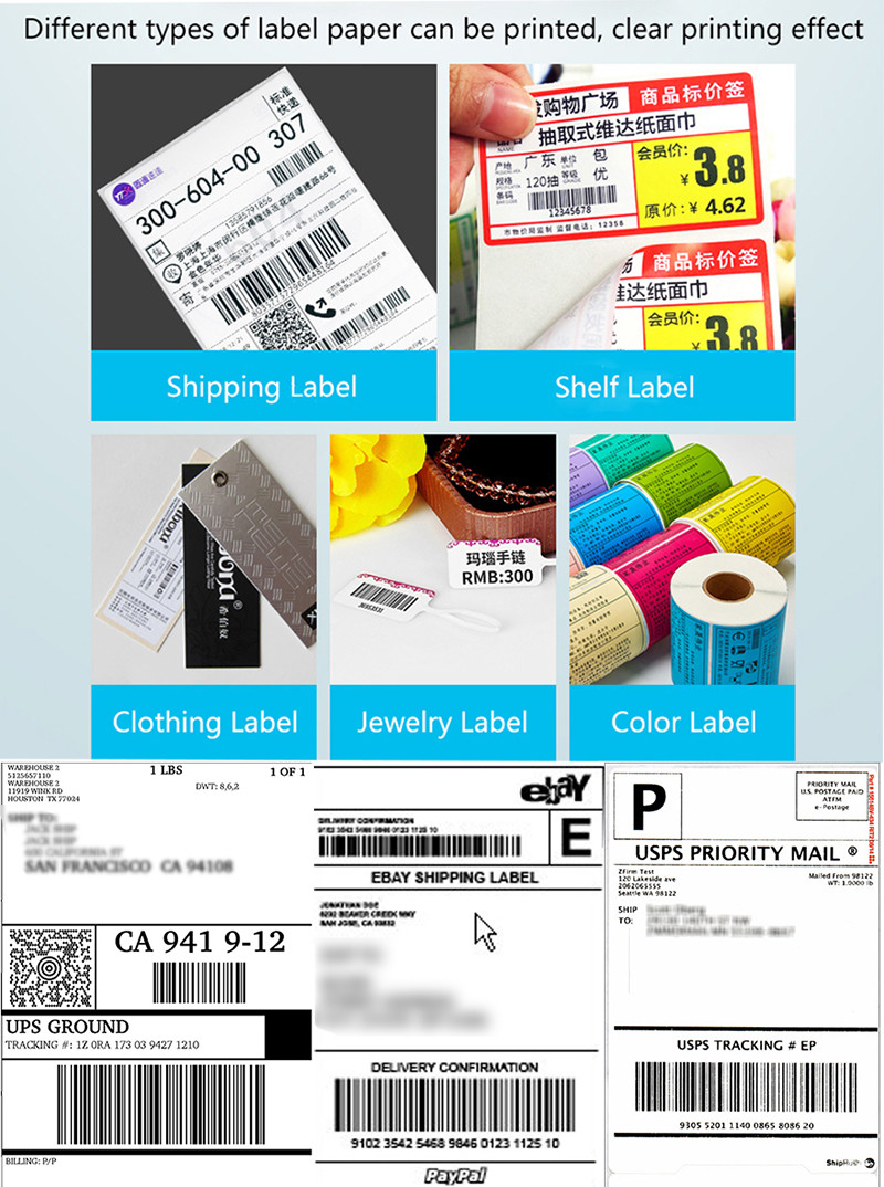 Thermal Barcode Label Printer With Label Holder– Compatible with Amazon Ebay Etsy Shopify 4×6 Shipping Label Printer