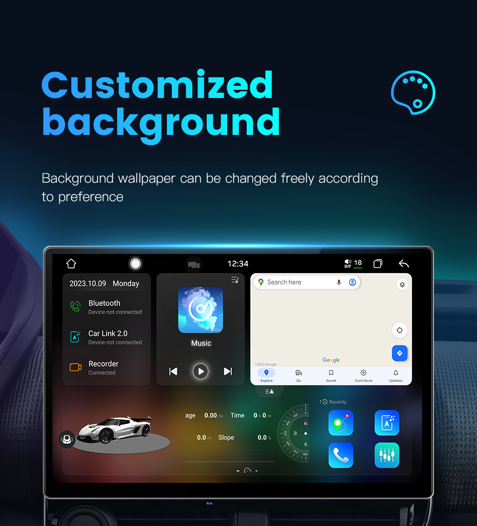 Universal Car Radio Android13 Car Player with 11.5inch QELD Screen and 8 Core TS10 Radio