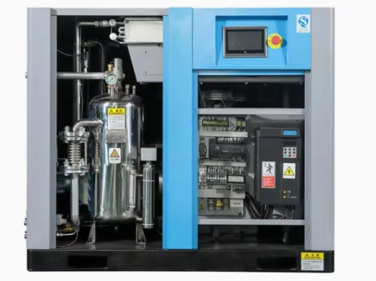 37KW Oil-free Lubrication Variable Frequency Medium Pressure Screw Air Compressor Energy-saving 30~50%
