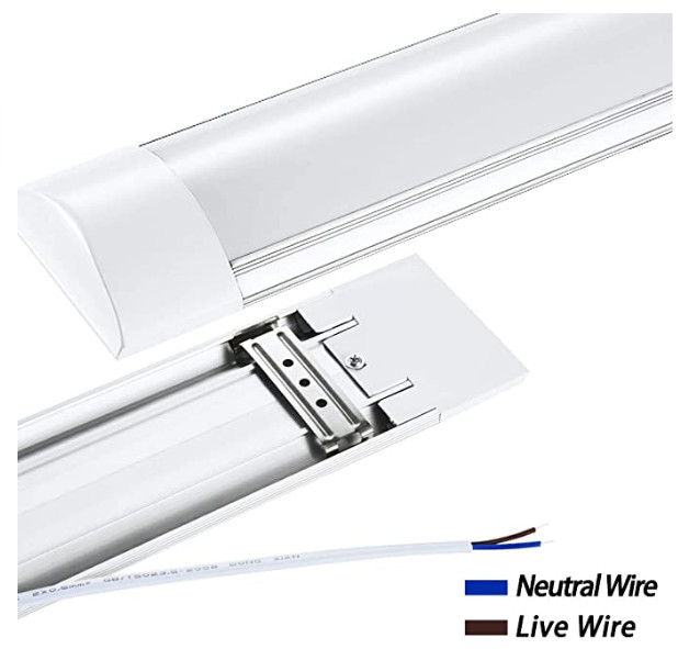 2ft 60cm 18W Integrated Linear Tube Ceiling Wall Mount for Home Kitchen Warehouse
