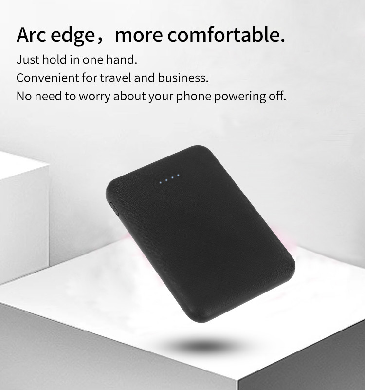 5000mAH Mini Portable Power Bank with Dual USB Port and Woven Parttern
