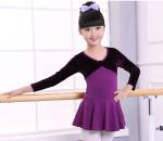 Girl Long Sleeve Cotton Leotard Ballet Dance Female Ballet Gymnastics Dancewear