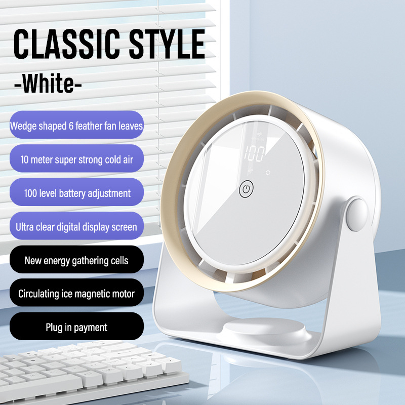 Strong Wind 2 in 1 Portable Desktop Mini USB Fan for Home Office Cooler Desktop