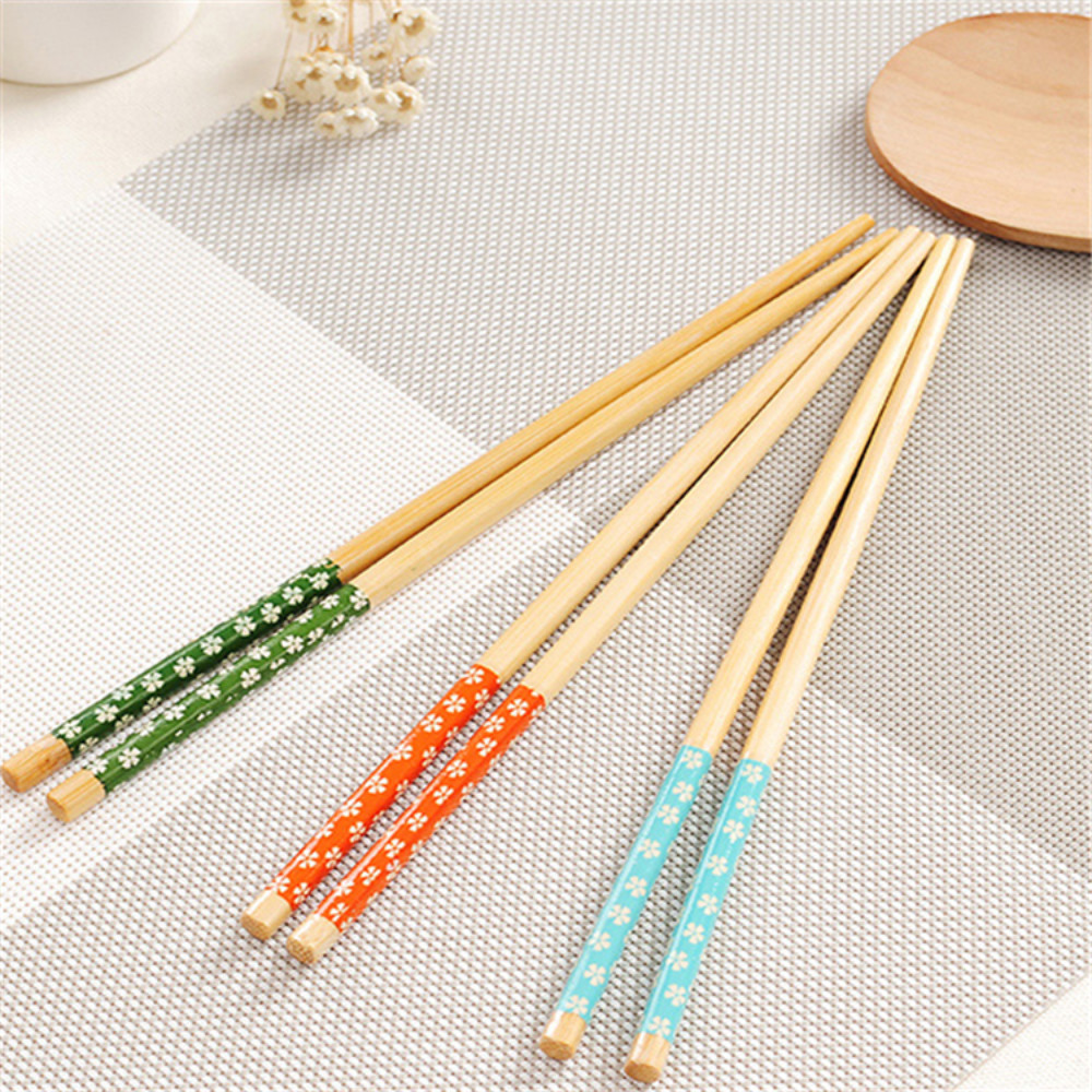 24cm Food Store Reusable Bamboo Chopsticks Long sticks No Knot