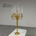 120CM Crystal Glass Candelabra 9 Arms Tall Crystal Candlesticks