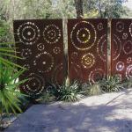 1.5-3mm Corten Steel Privacy Screen Garden Ornament