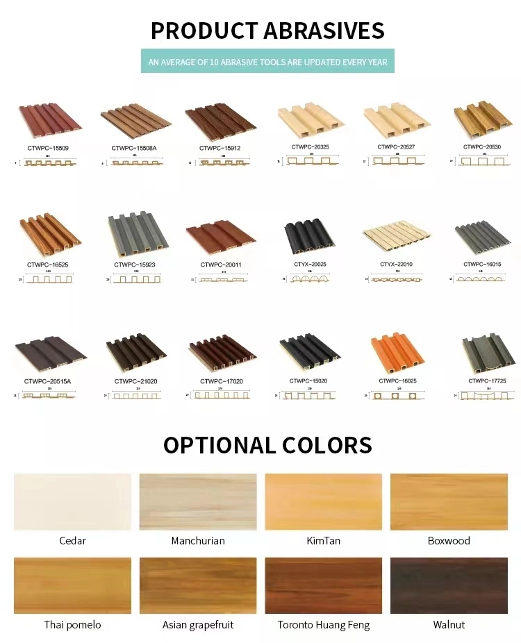 Other Wall Board PVC Wall Decor Interior Slat WPC Wall Panel with Customized Size 192*11mm