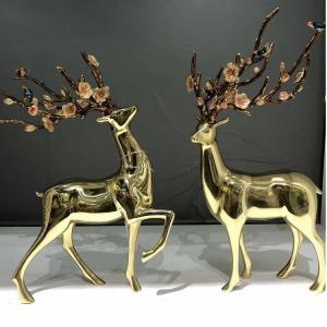 Quality Colour Changeable Metal Deer Sculpture Decorative Art Craft wholesale