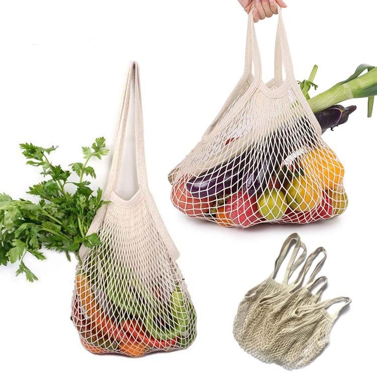 Washable 100pcs Cotton Mesh Tote Biodegradable Reusable Produce Bags
