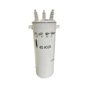 Quality 75KVA Three Phase Pole Mounted Transformer Oil Immersed 13800V To 480V wholesale