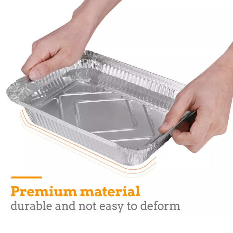 190ml Disposable Aluminum Cookware Aluminium Disposable Tray Foil Pan Lids