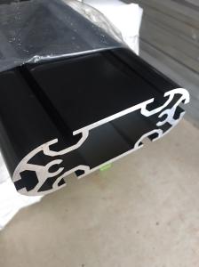 Quality Custom Made Extruded Aluminum Profiles , Electroplate Black Long Aluminum Extrusion Profiles wholesale