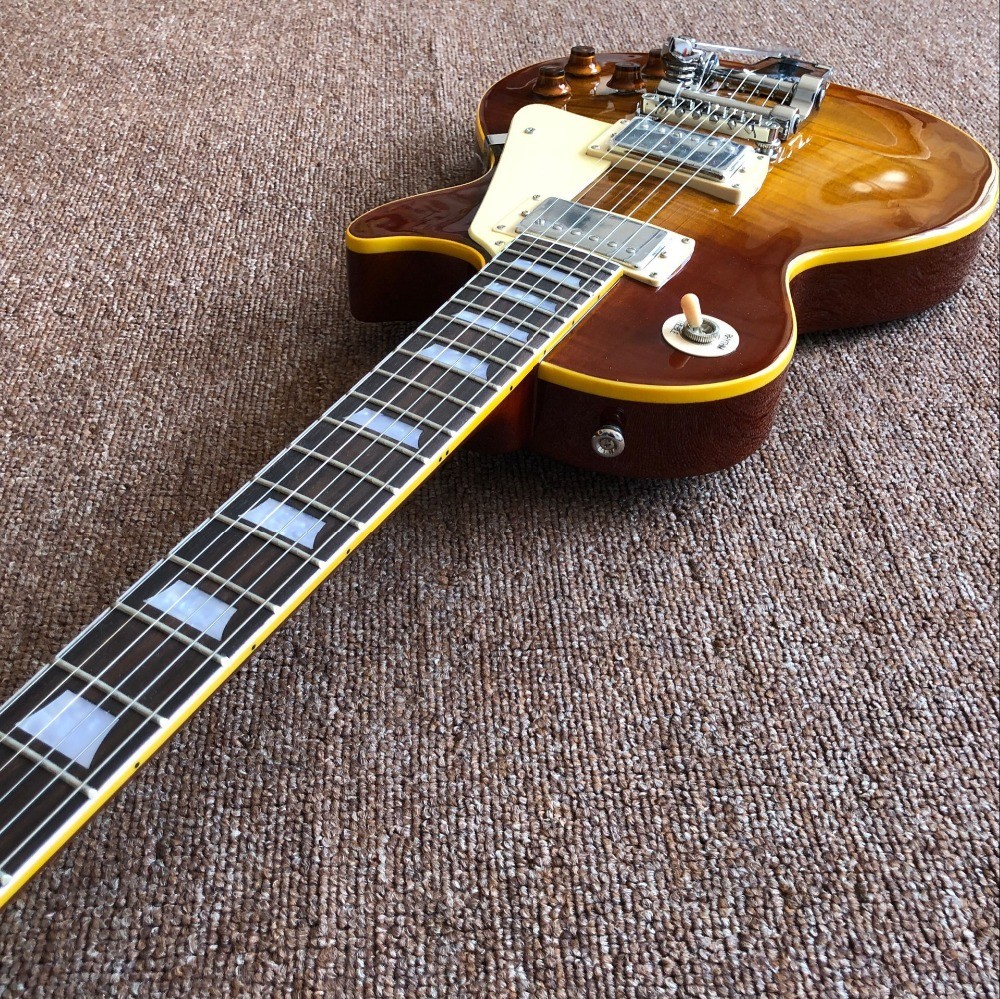 Custom shop, Tiger Flame 1959 R9 blue LP standard custom jazz Electric guitar,handwork gitaar,rosewood fingerboard guita