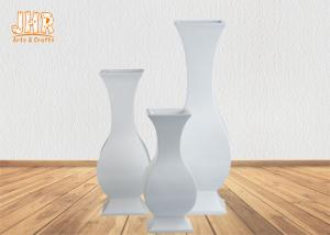 Quality Decorative Glossy White Fiberglass Centerpiece Table Vases Floor Vases wholesale