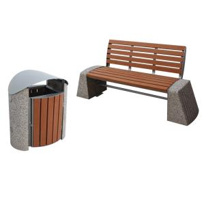Quality Free Standing Recycled Plastic Benches Outdoor For Public Park wholesale