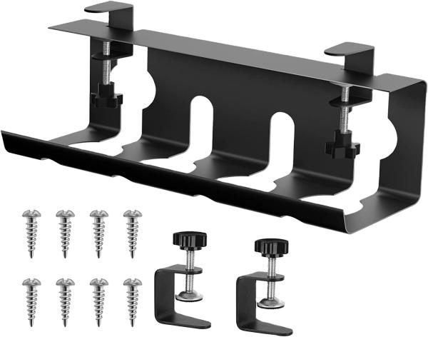 17 inch Carbon Steel Under Desk Cable Management Tray for Sustainable Wire