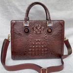 Genuine Crocodile Skin Businessmen Laptop Briefcase Exotic Alligator Leather