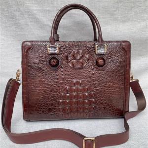 Quality Genuine Crocodile Skin Businessmen Laptop Briefcase Exotic Alligator Leather Male Working Handbag Large Shoulder Bag wholesale
