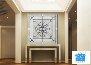 Quality 22&quot;*64&quot; Decorative Bathroom Window Glass Red Copper Black Chrome Zing Brass wholesale