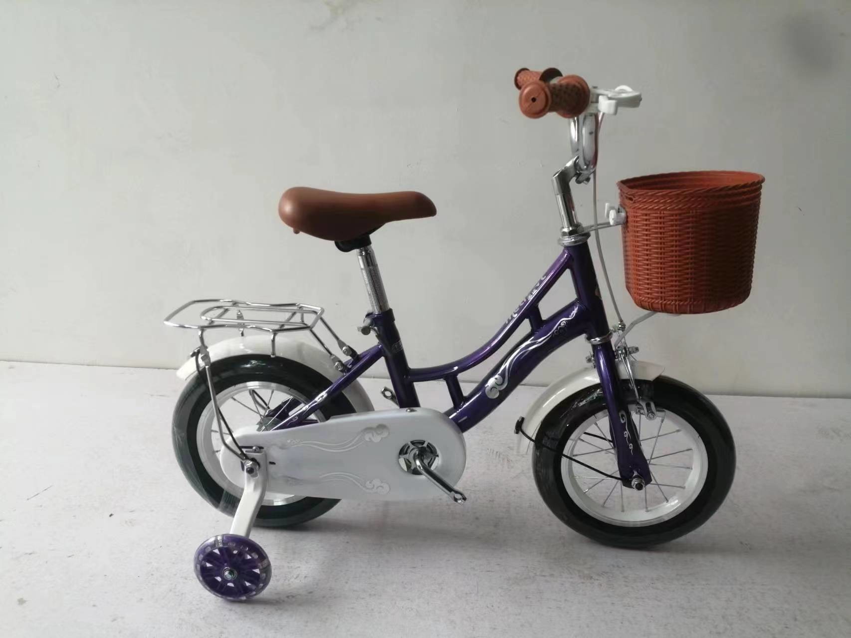 Coaster Brake Green Color 14 Inch Kids Bicycle Bicycle With Basket