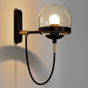 Quality Industrial Vintage Glass Hotel Bedroom Wall Bedside Lamp wholesale