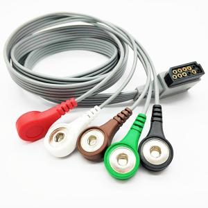 Quality HP M4725A Holter Ecg holter Cable , 5 Leads Snap Electric Heart Monitor Parts wholesale