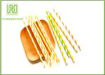 Wedding Decoration Striped Paper Straws For Drinking 197 * 6mm Size