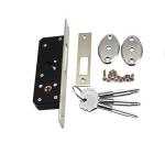 Copper Core Cross Iron Key Mortise Door Lock With Latch Modern Design