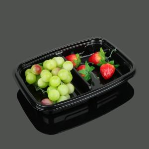 Quality 2 Compartment Square Polyethylene Terephthalate Tray wholesale