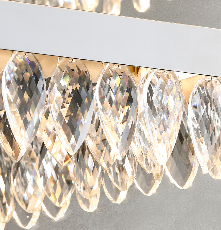 Led Silver Chandelier For Living Room Modern Creative Design crystal led ceiling light(WH-CY-214)