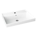Countertop Basin Ceramic White Glazed Rectangular Wash Basins Bathroom Hotel