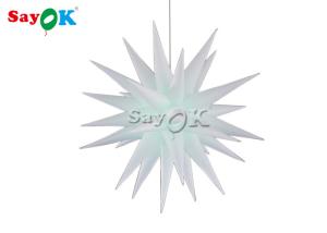Quality White Hanging Stars 1.5m Inflatable Lighting Decoration wholesale