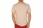 Stockpapa Pink Khaki Mens Striped Tee S M L XL