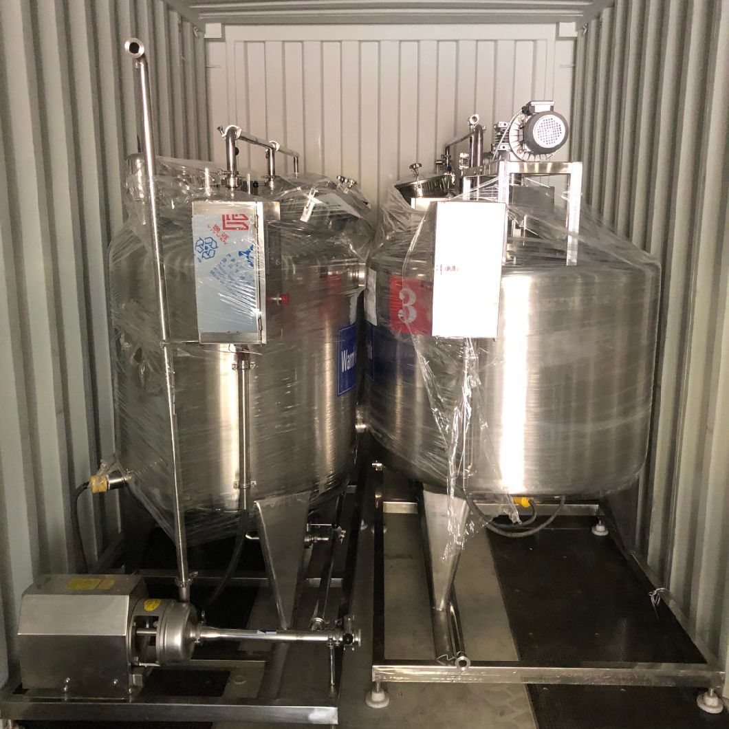Large Capacity Stainless Steel Beverage Mixing Tank Jam Cooking Mixer Tank Corn Juice Vacuum Mixing Cooking Tank with CE